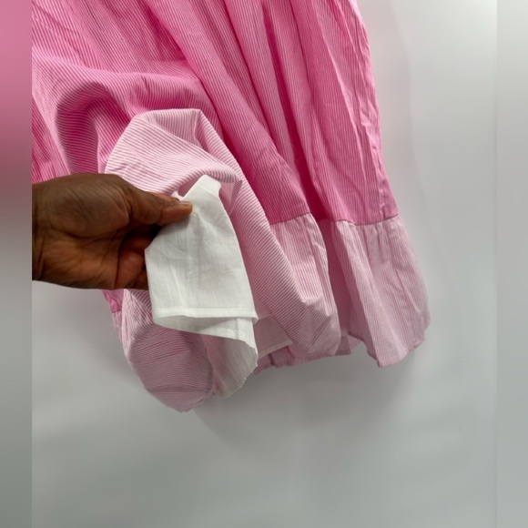 Duffield Lane Adele pink striped cotton dress sleeveless size XL - Picture 6 of 13